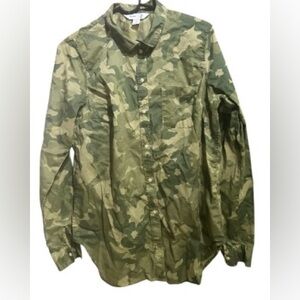 Old Navy Women's Camouflage Button Down Shirt